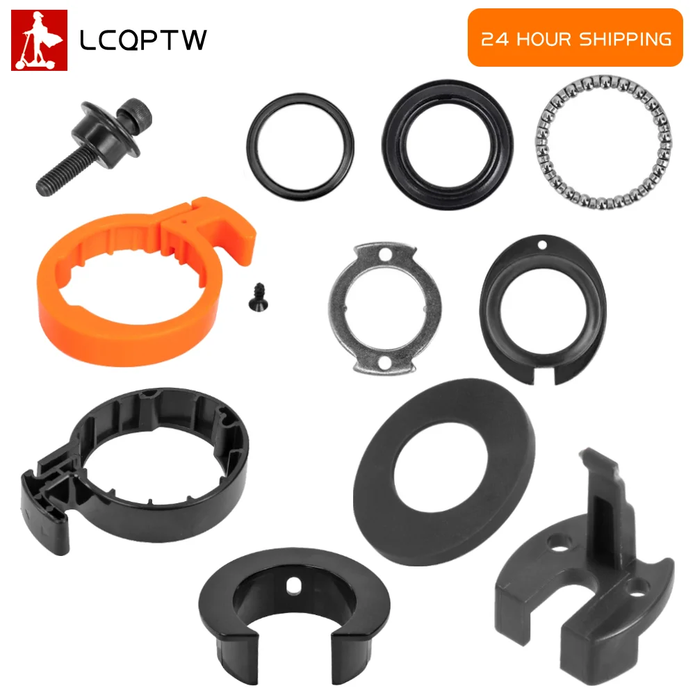 

Запасные части для передней стойки Ninebot F20 F30 F40: фиксатор фары, крепежная скоба, комплект подшипников, винты, аксессуары для самокатов