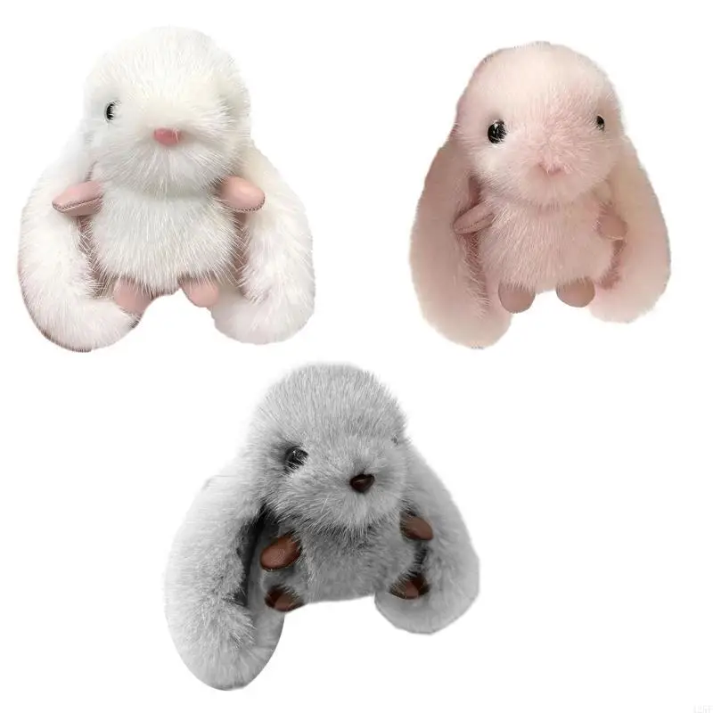 Porte-clés lapin en peluche dessin animé, pendentifs voiture, pour à d'école pour enfants, 425F