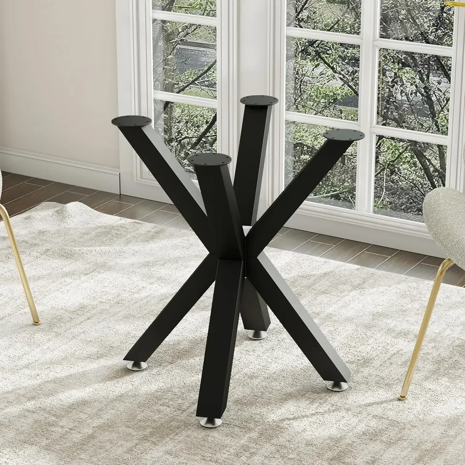 

Table Legs 28 Inch for DIY Coffee Dining Table, Golden Ratio Art Heavy Duty Metal Base to Glass, Marble, and Wood Tops are All S