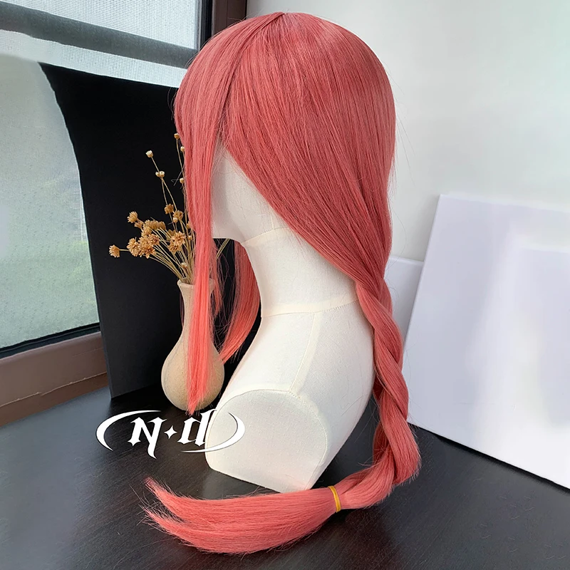 Parrucche cosplay ND Makima parrucchino motosega uomo parrucche per capelli cosplay anime sintetiche resistenti al calore per feste in costume Comic Con Coser