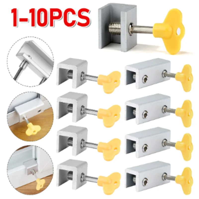 Sliding Sash Stopper Cabinet Locks Straps Doors Security Anti-theft Lock Window Sliding Door Baby Child Kids Safety Doors Lock