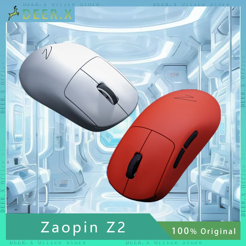 

Zaopin Z2 Bluetooth Mouse Customized Tri Mode Wired Wireless Paw3395 4k Receiver Nordic 52840 Chip 65g PC Game Office Mouse PC