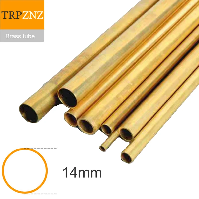 

H62 brass tube outer diameter 14mm different wall thickness 1mm 1.5mm 2mm copper pipe Capillary Hollow brass tube