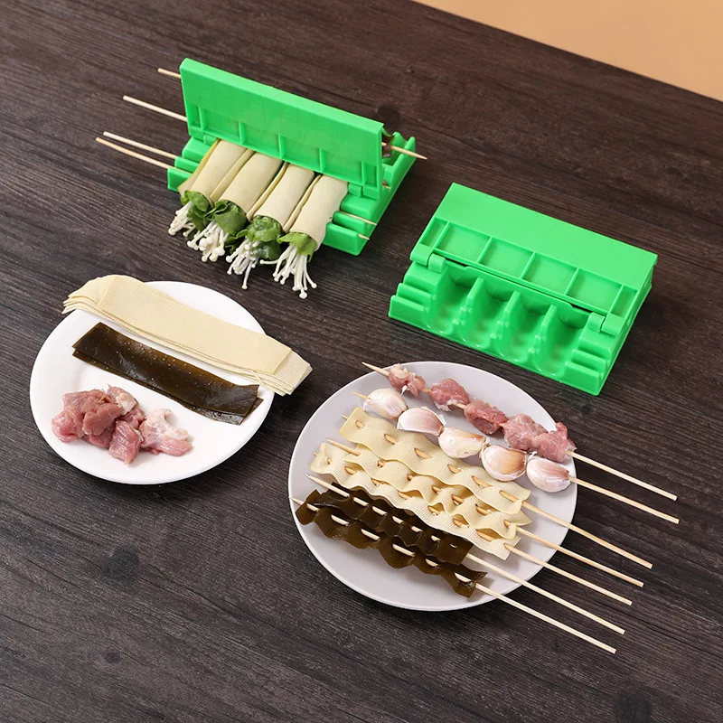 Multifunctional Barbecue String Skewers Kebab Artifact Wear Food Meat String Device Skewer for Pork Maker BBQ Tools Accessories