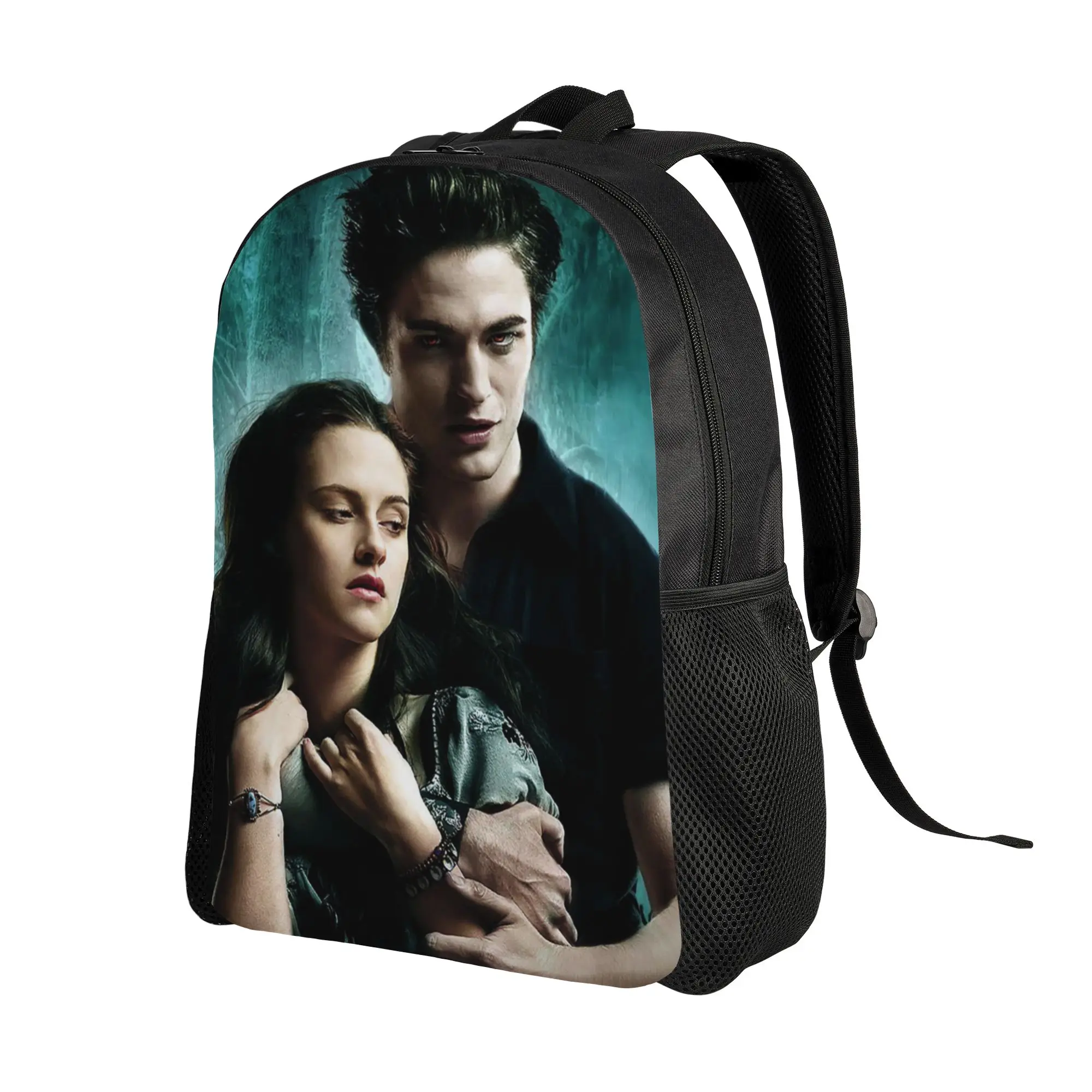 Edward Bella Vampire Backpack for Men Women High School Travel Daypack The Twilight Saga Laptop Computer Shoulder Bag Outdoor
