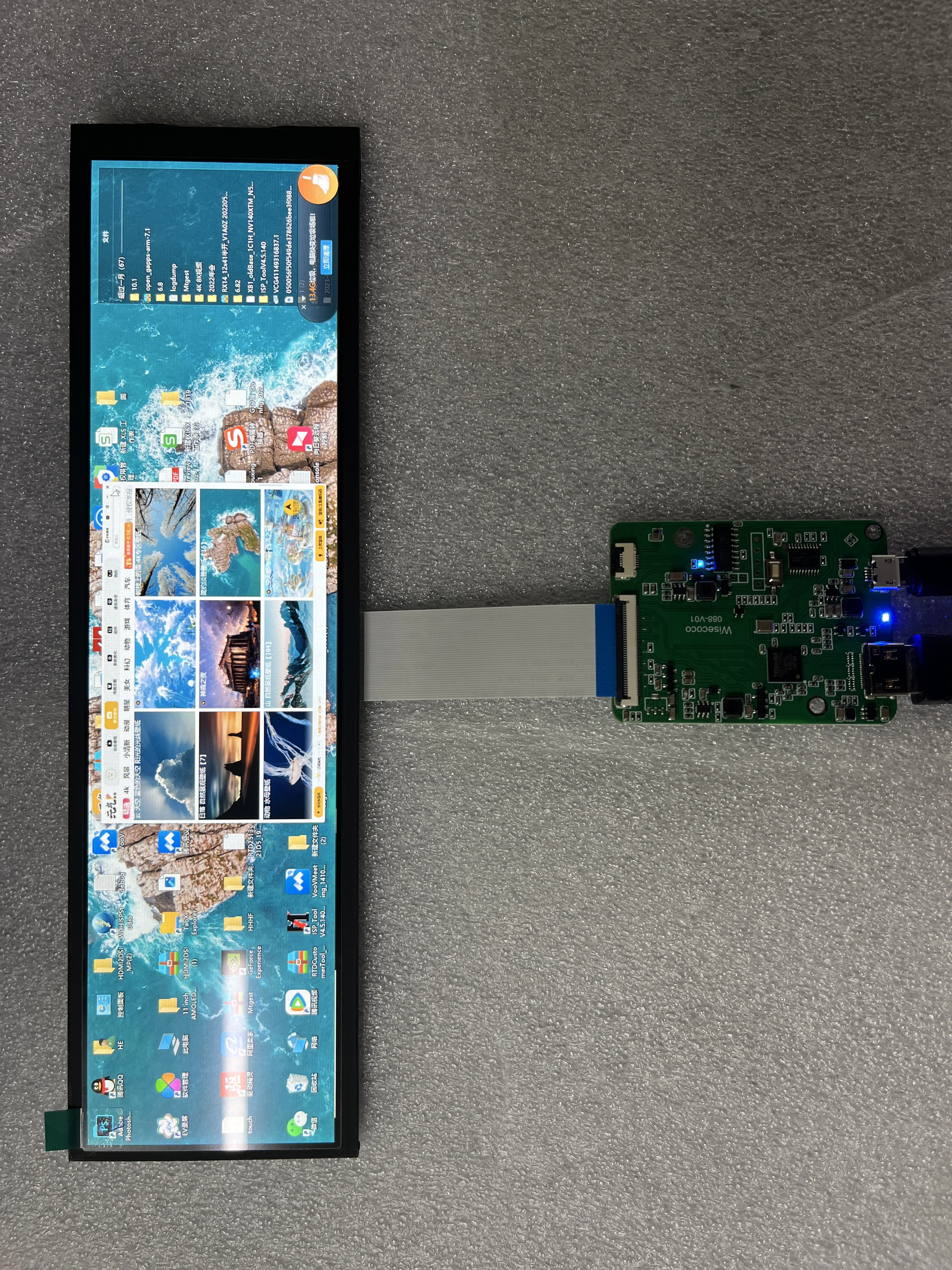 Wisecoco 8.8 بوصة شاشة ثانوية IPS 1920x480 شاشة الكريستال السائل شريط طويل وحدة المعالجة المركزية GPU مراقبة درجة الحرارة لراسبيري Pi Aida64