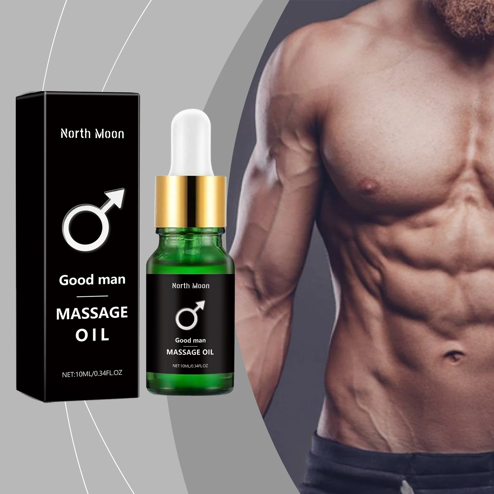 Men's Vitality Massage Oil, Nourishing Body Care Essential Oil for Men, Daily Body Maintenance & Moisturizing