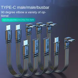 90 Degree USB C Extension Cable Male to Female Type C to Type C 480Mbps 45W Fast Charging Extender Data Cord for Samsung Xiaomi