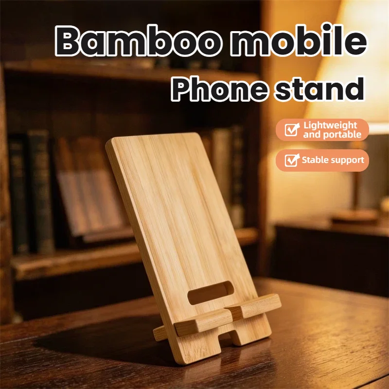 Desktop Bamboo Mobile Phone Stand Mobile Phone Charging Stand Multi Functional Tablet Computer Stand For Home And Office Use