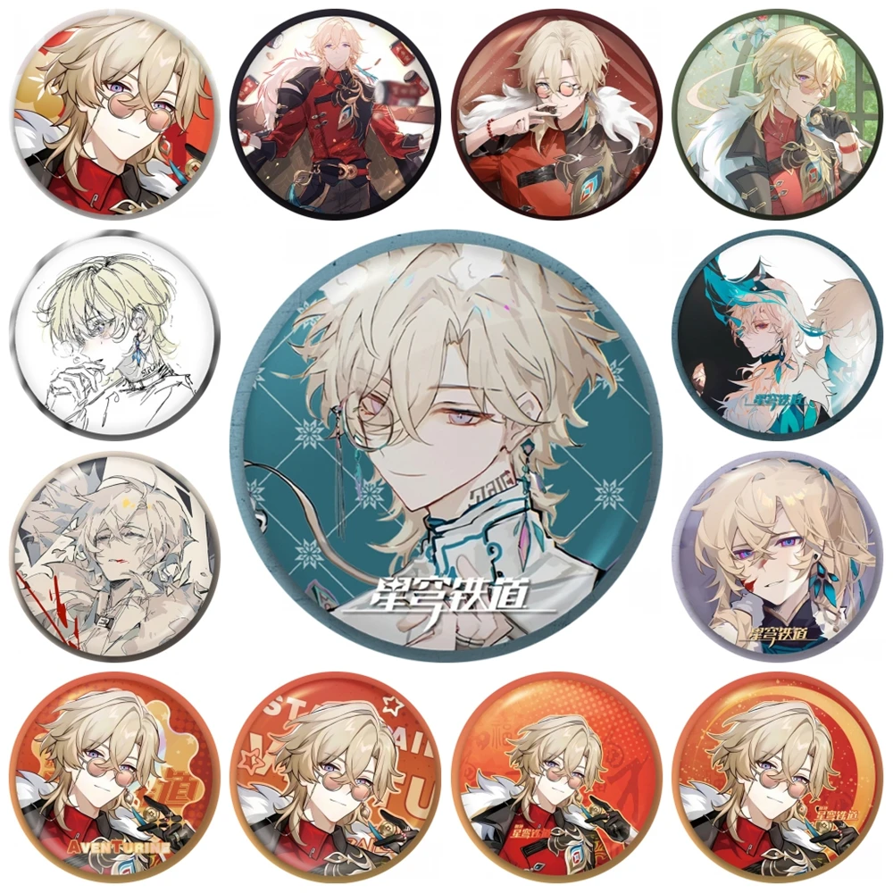 

58 мм игра Honkai: Star Rail авантюрин косплей костюм значок булавка SPTE жесть брошь реквизит на Хэллоуин Рождественский подарок