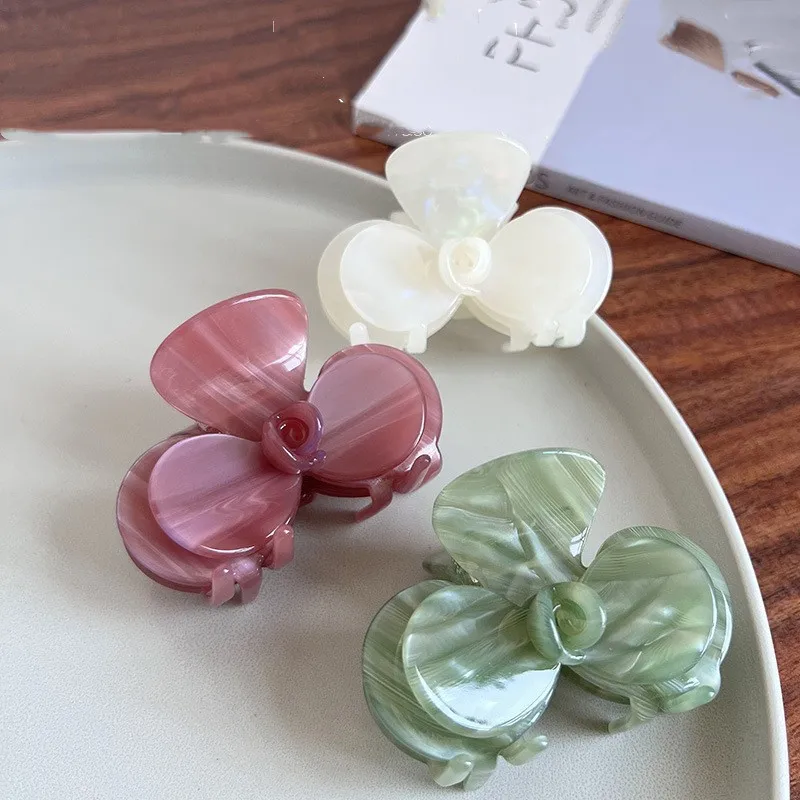 Muweordy Flower Hair Clips Acetate Claw Clip Summer Trendy Crab Hair Clip Korean Barrette Hair Accessories for Women Girls Gifts