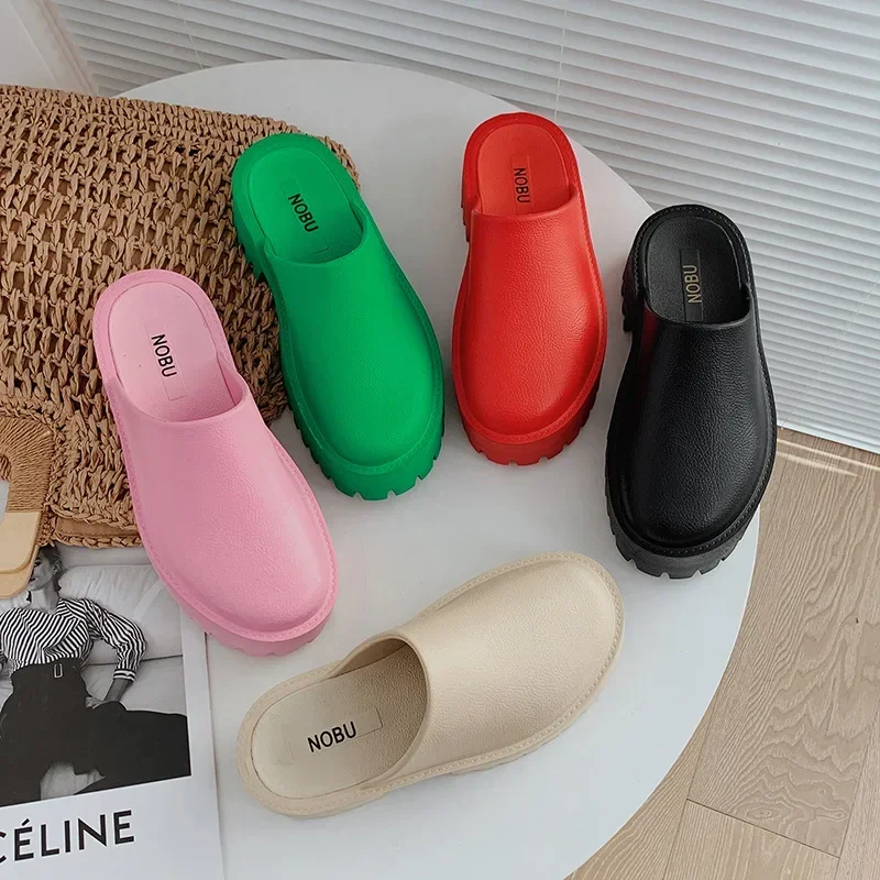 Women\'s New Style Outwear Thick Sole European and American Fashion Network Red Outdoor Sandals Casual Baotou Shoes Large