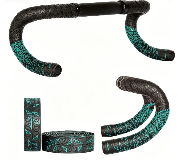 Multi Color Chrysanthemum Pattern Bike Bar Tape PU EVA Shock Absorb Non-slip Cycling Handle Wrap