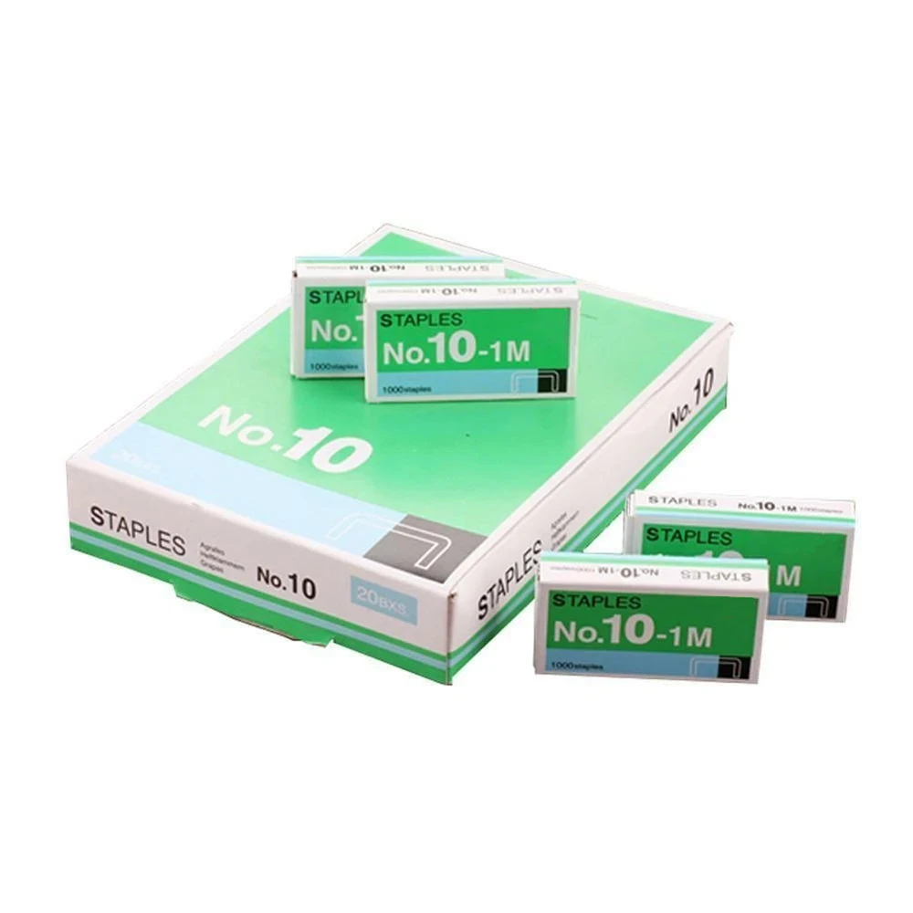 High quality School Supplies Anti-rust Stationary No.10-1M For Stapler Mini Staple No.10 Binding Stapler Staples Metal Staples
