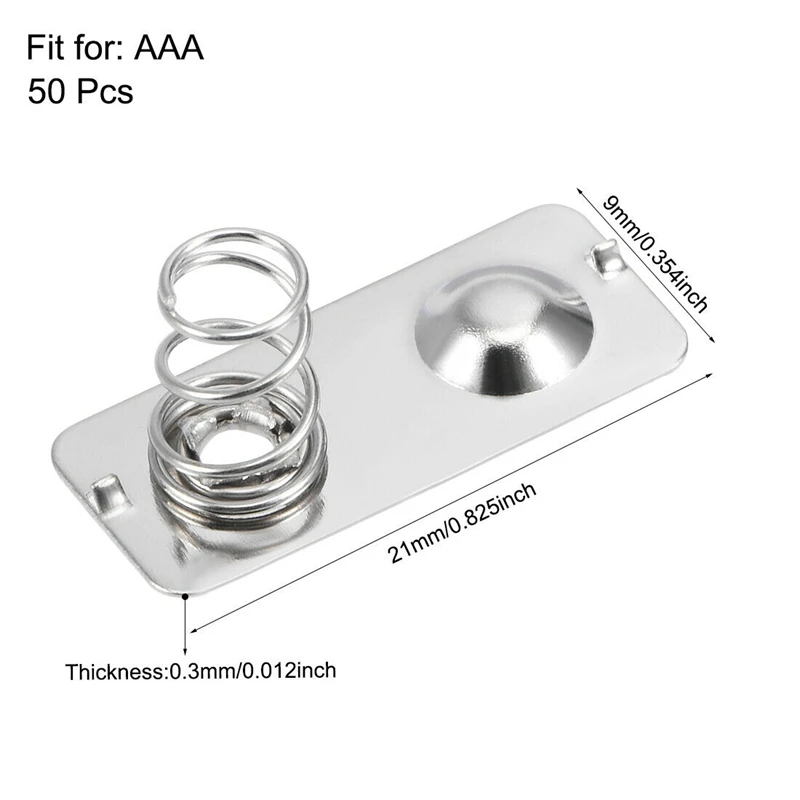 AAA Battery Negative to Positive Conversion Spring Contact Plate 21mmx9mm