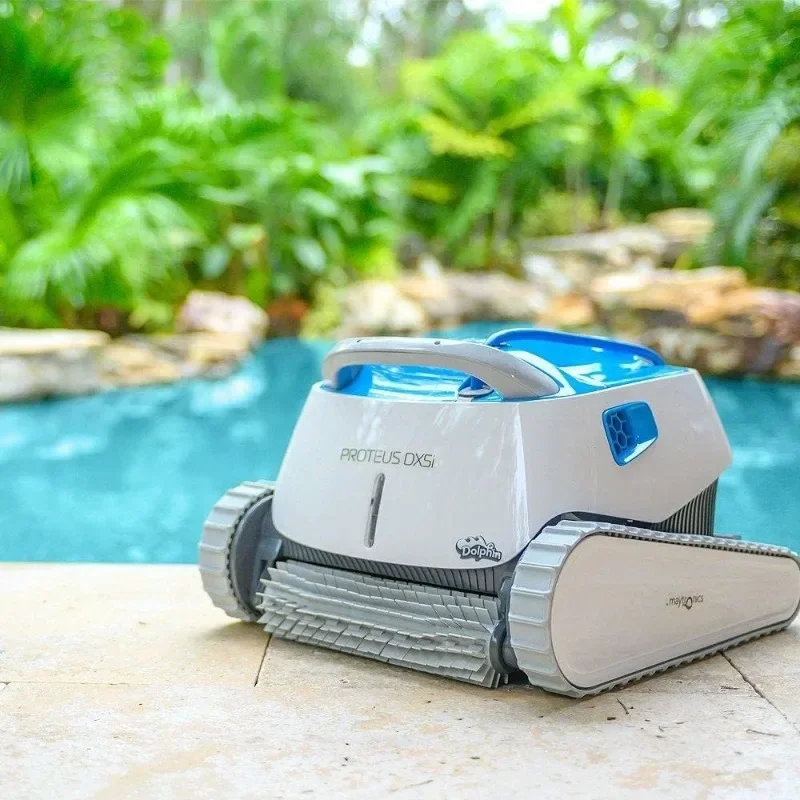 Dolphin Proteus DX5i Wi-Fi Aspiradora Robótica Automática para Piscina, Escalada en Pared, Cepillo Depurador de Línea Agua, Ideal