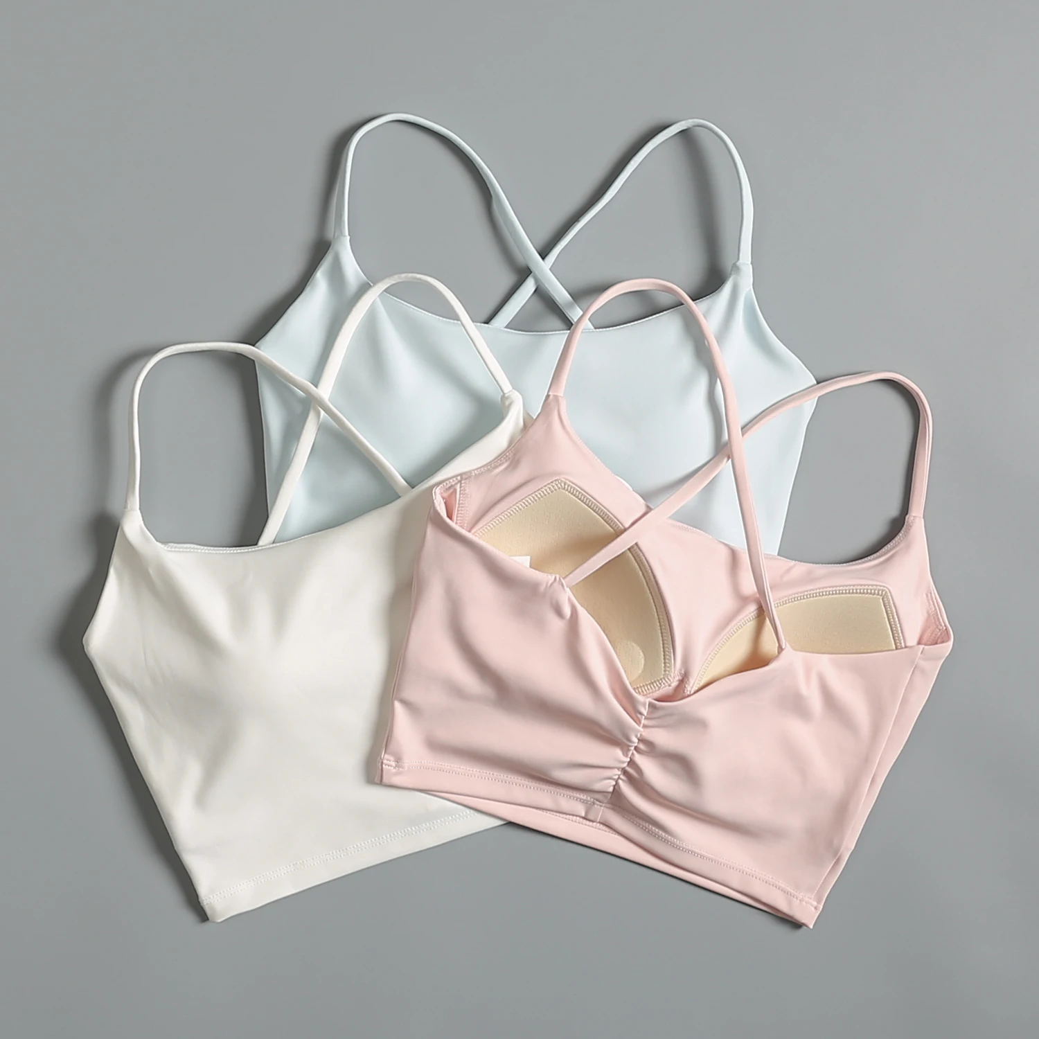 

Women's Sports Bra Breathable Quick Dry Running Gathered Fitness Yoga Hollow out Backless Vest Outdoor Wear Summer Sports Und...