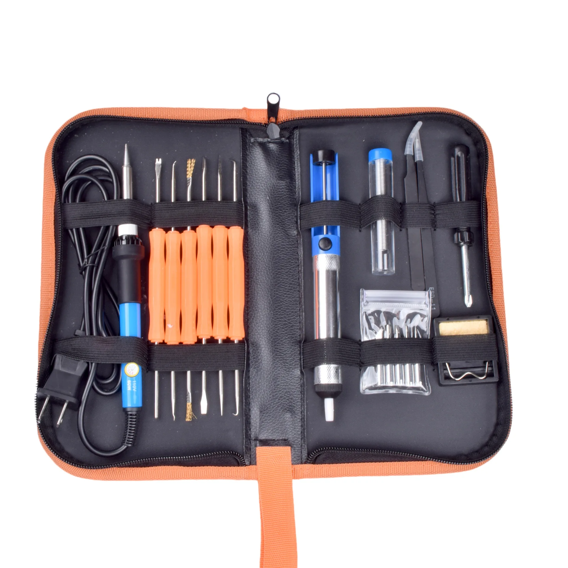 

907 Adjustable Soldering Iron Combination Kit 110V Temperature Control Luotie 7in1 Soldering Tool Box 220V Welding Gun 60W