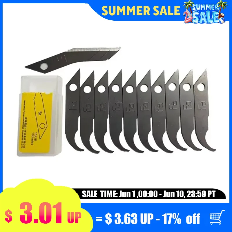 Fuan Acrylic Hook Knife Blade Craft Knife Olecranon Blade Head Cutting Tool for Channel Letter Making