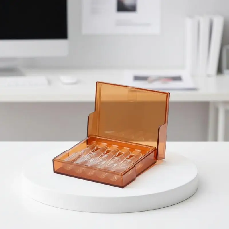 Vial Storage Box 1ml 2ml 5ml Lightproof Medical Holder Portable Secure Organizer for Vaccine Essential Oils