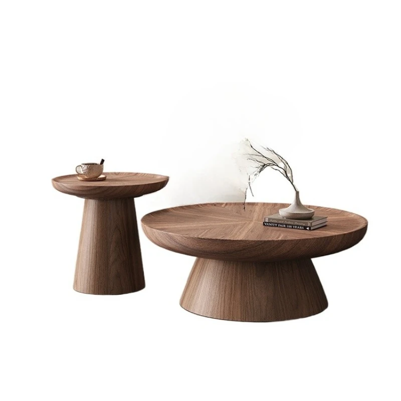 

Medieval style round coffee table combination living room household Italian minimalist light luxury coffee table