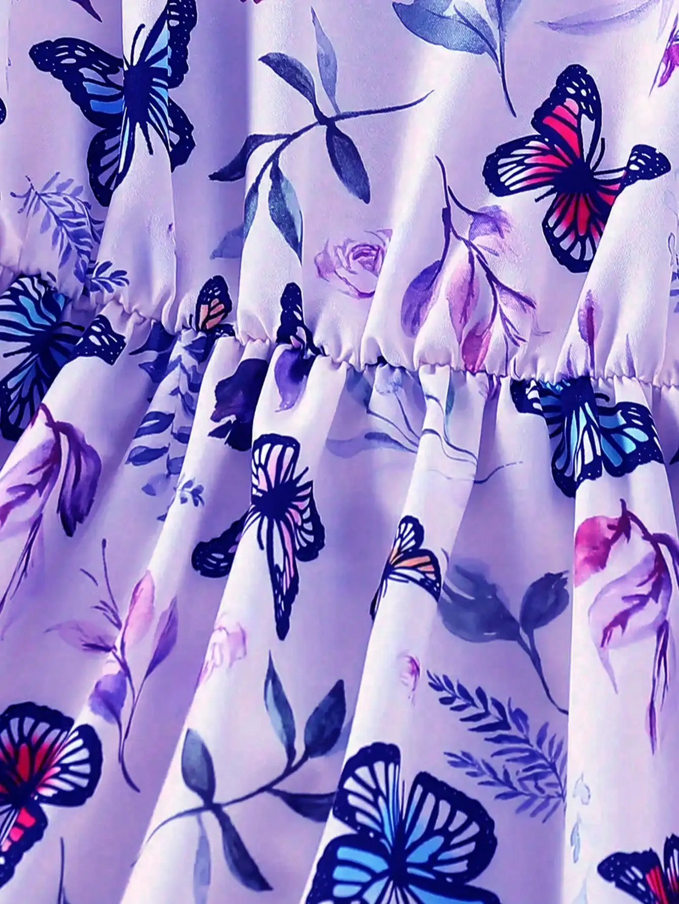 2026 Lässiges und elegantes Mädchenkleid mit Schmetterlingsdruck, ärmellos – V-Ausschnitt, lang, perfekte Wahl für den Sommer – Detail 16