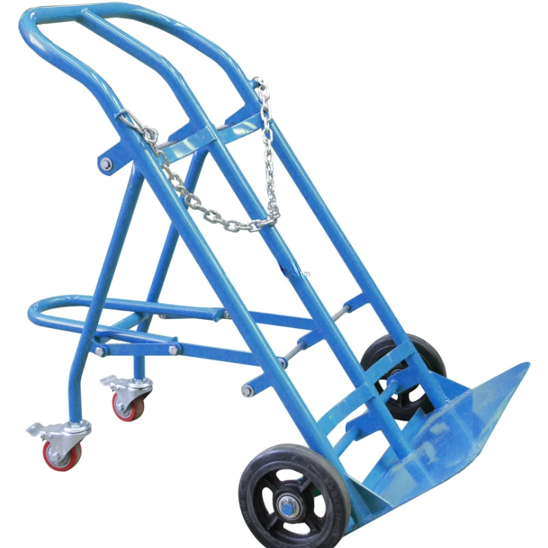 wheelbarrow for gas cylinder with 4 wheels double bottle hand truck double Cylinder trolley