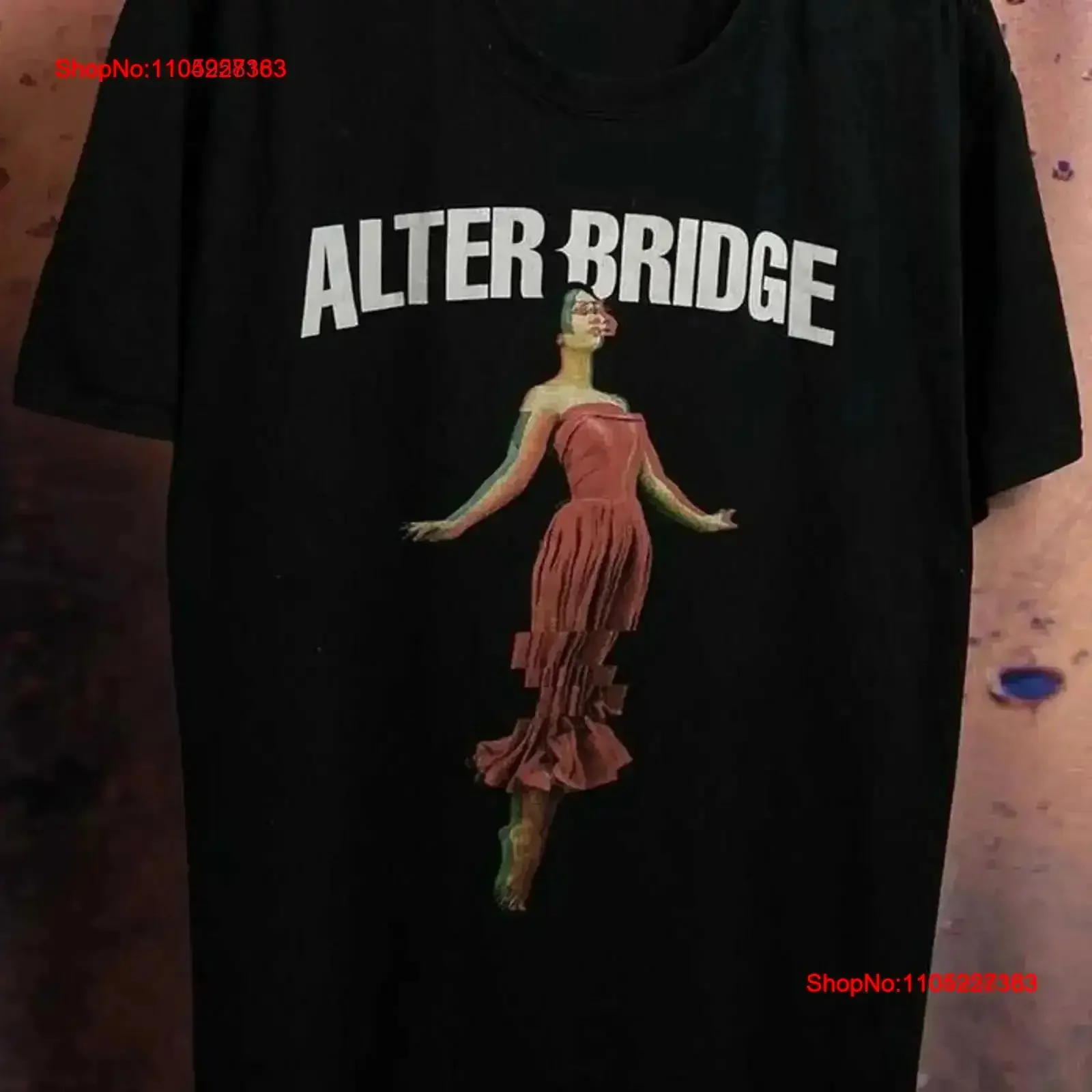 تي شيرت كلاسيكي Alter Bridge Band Tour تي شيرت كلاسيكي أسود للرجال مغسول للارتداء اليومي مريح للتنفس كاجوال عتيق #1