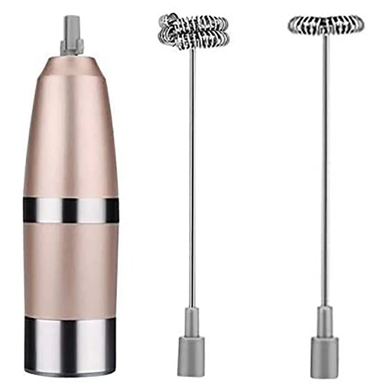 

Spiral Whisk Milk Frother - Durable Stainless Steel Drink Mixer With Double Spring