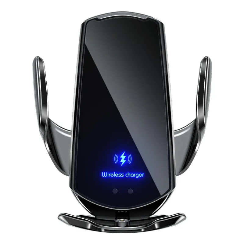 15W Wireless Charging Car Phone Holder Air Vent Clamp Smartphone Stand Campatible With 4-6.8Inches Apple Samsung