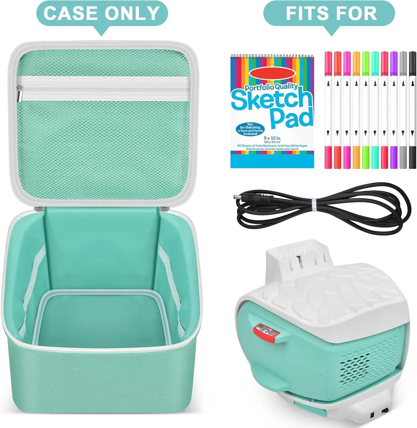 Carrying Case for Flycatcher Smart Art Sketcher 2.0 Projector, Kids Drawing and Tracing Projector Storage Bag (Box Only)
