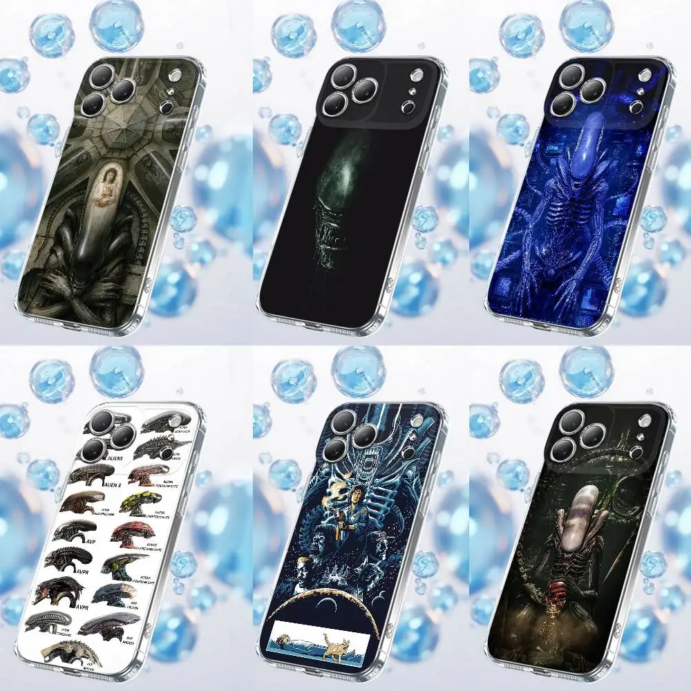

A-Alien X-Xenomorph Phone Case For iPhone 17,16,15,14,13,12,11,Plus,Pro,Max,Plus,E,Air,Mini Transparent Cover