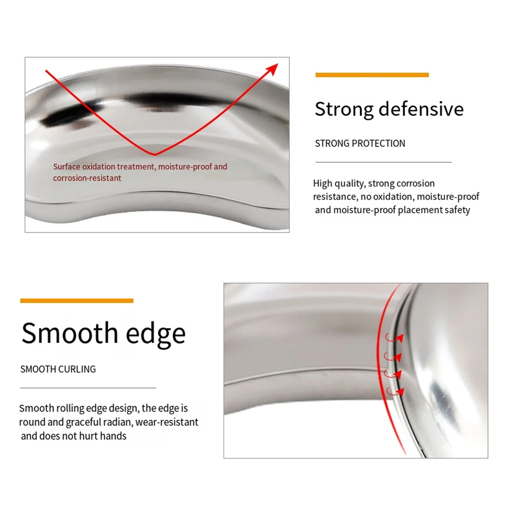 Laboratoryjne krajalnice do tac w kształcie nerki płyta ze stali nierdzewnej Organizer przenośny wacik talerz bandażowy płytki mały