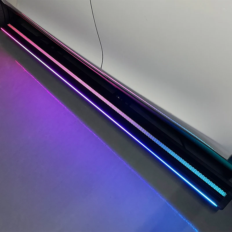 Electric Running Boards Retractable Aluminum Alloy Neon LED Light For Mercedes Vito 2013-2024 Side Steps with Carry Bag view 5