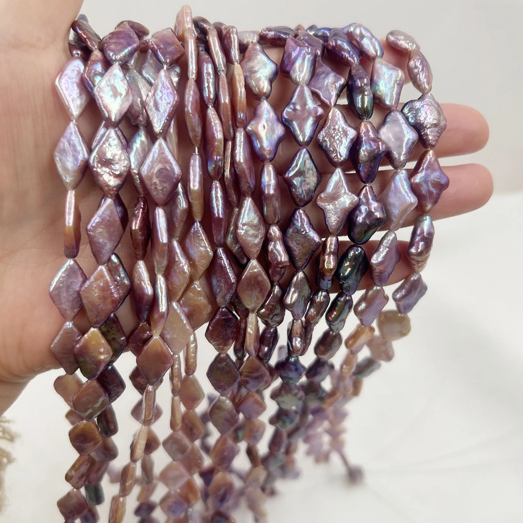 

Бусины из жемчуга в стиле барокко, 38 см, нить 10x16 мм, натуральный пресноводный жемчуг в форме звезды и бриллианта