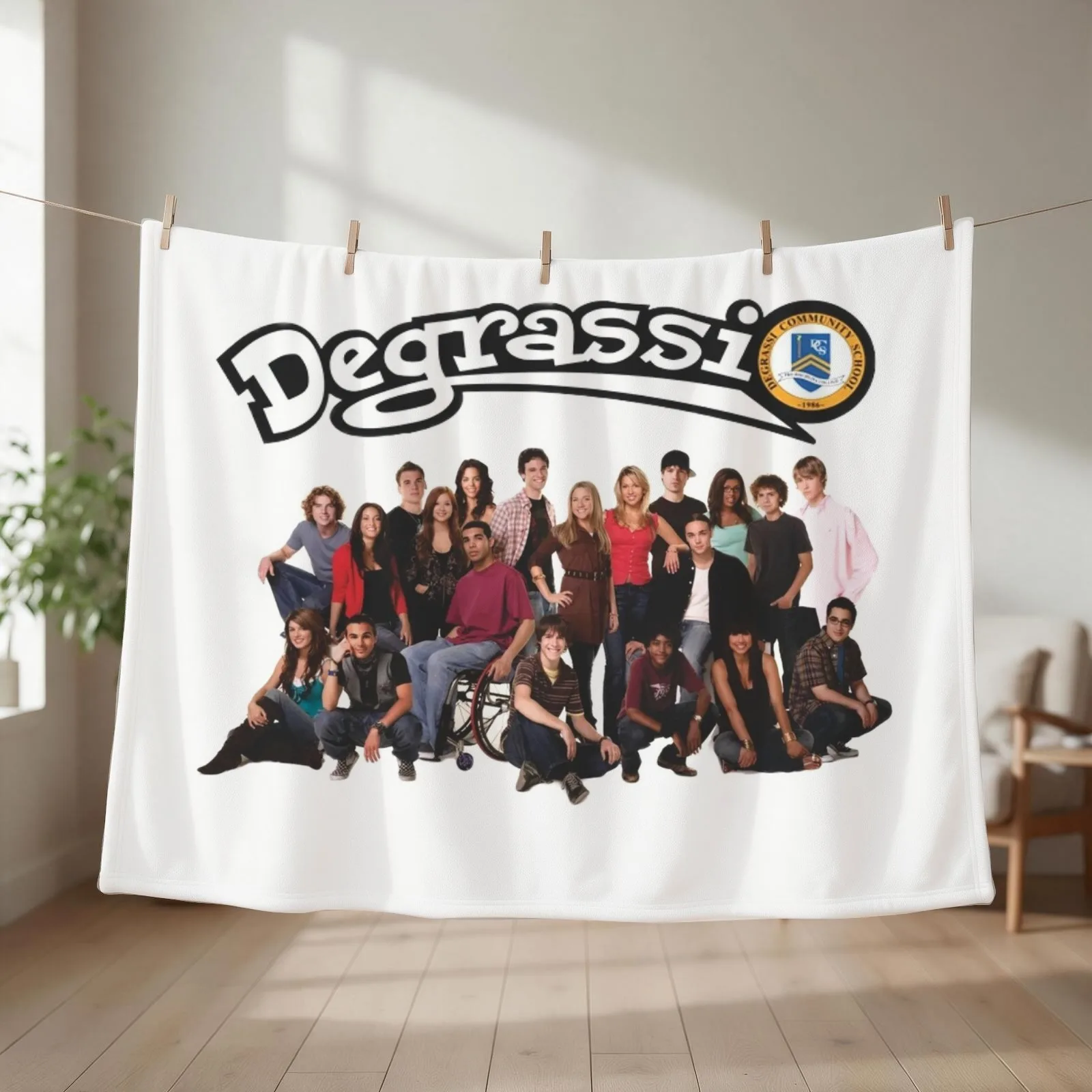 Degrassi The Next Generation Cast Throw Blanket couch cozy soft plush fuzzy picnic outdoor blanket