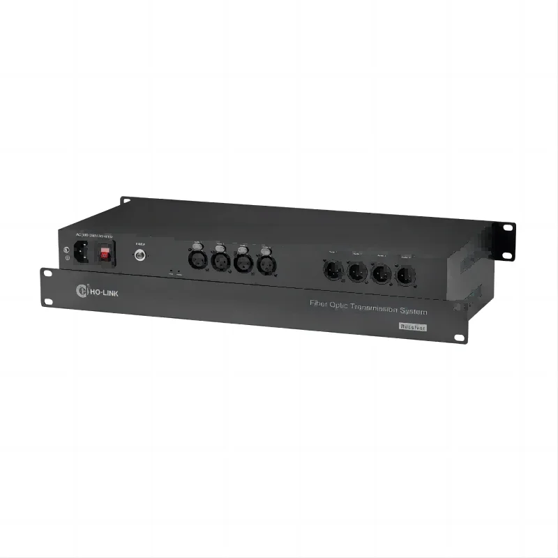 4 Channel Bi-Directional XLR Audio to Fiber Converter Balanced Audio Over Fiber Optical Extender 20Km