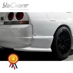 Car Styling FRP Fiber Glass Rear Spats Addon Fit For 1995-1998 Skyline R33 GTS TS Style Rear Bumper Corner Attachment