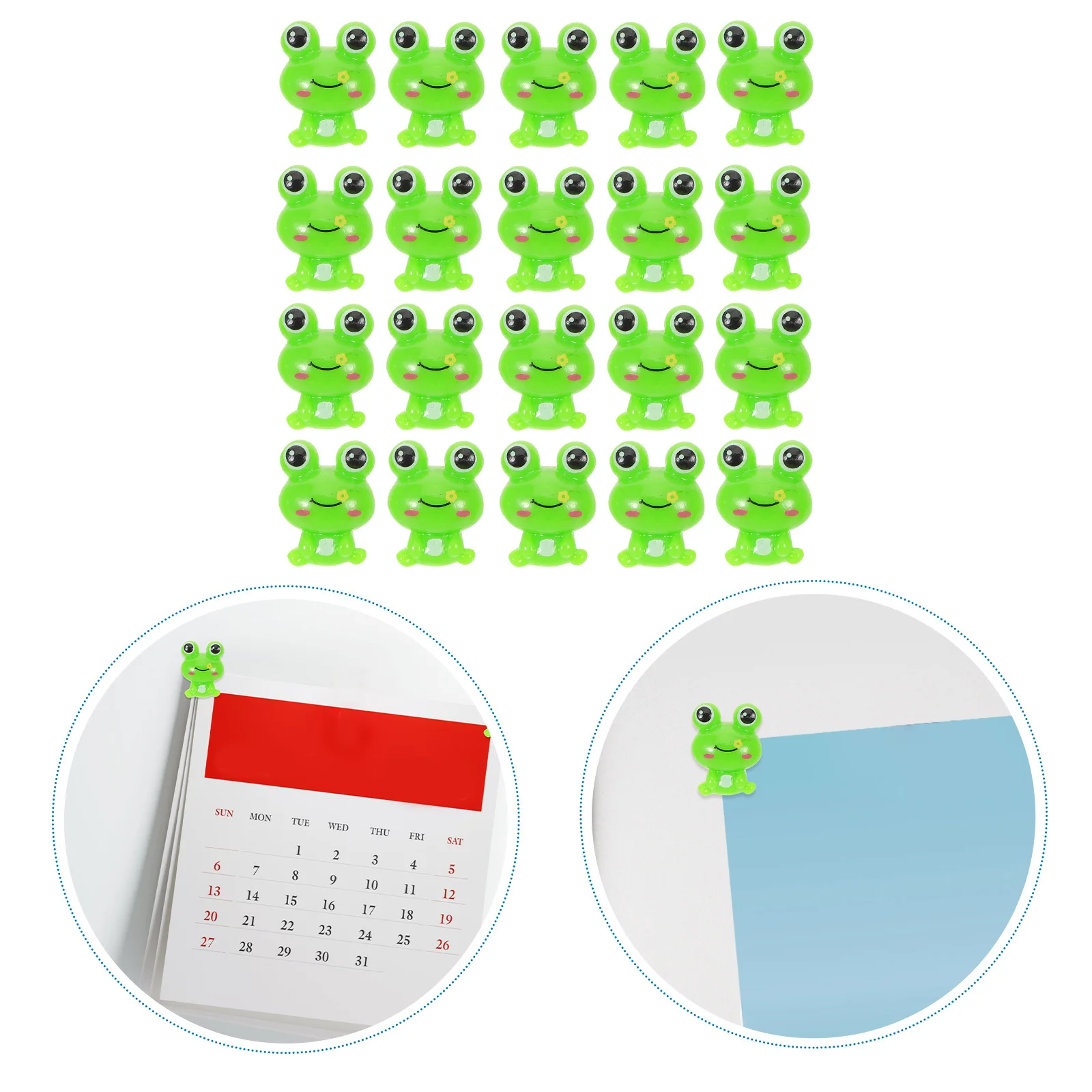 

30Pcs Green Frog Push Pins Cute Cartoon Thumbtacks for Maps Posters Cork Boards Decorative Wall Pins Kids Room Craft Project