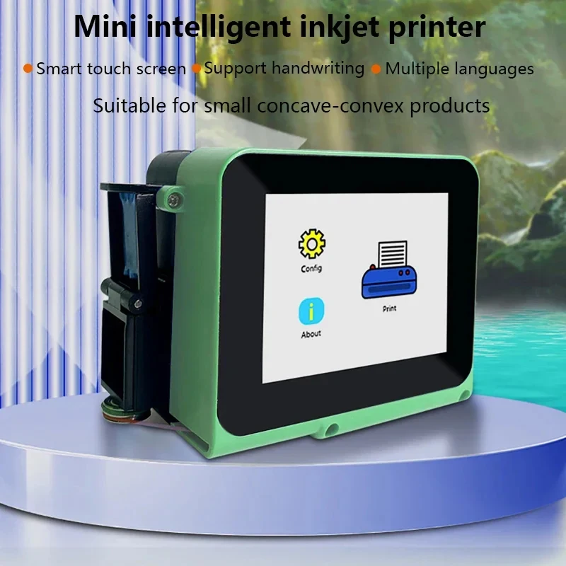 Printer Inkjet Mini Genggam 2-12.7mm untuk Teks QR Barcode Nomor Batch Logo Tanggal Label dengan Kartrid Tinta Hitam