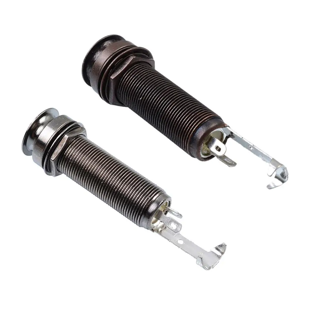 Brass Guitar Endpin Output Jack Cylinder Plug Socket Acoustic Guitar Replacement Parts for Music Performance