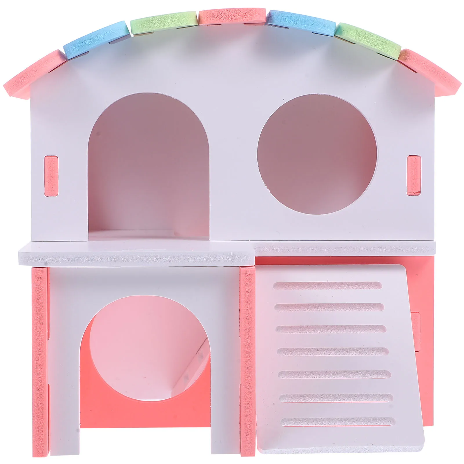 

DIY Wooden Maze House Hideaway for Hamsters Guinea Pigs Small Pets PVC Durable Smooth Practical Pet House Chamber Tent Sleeping