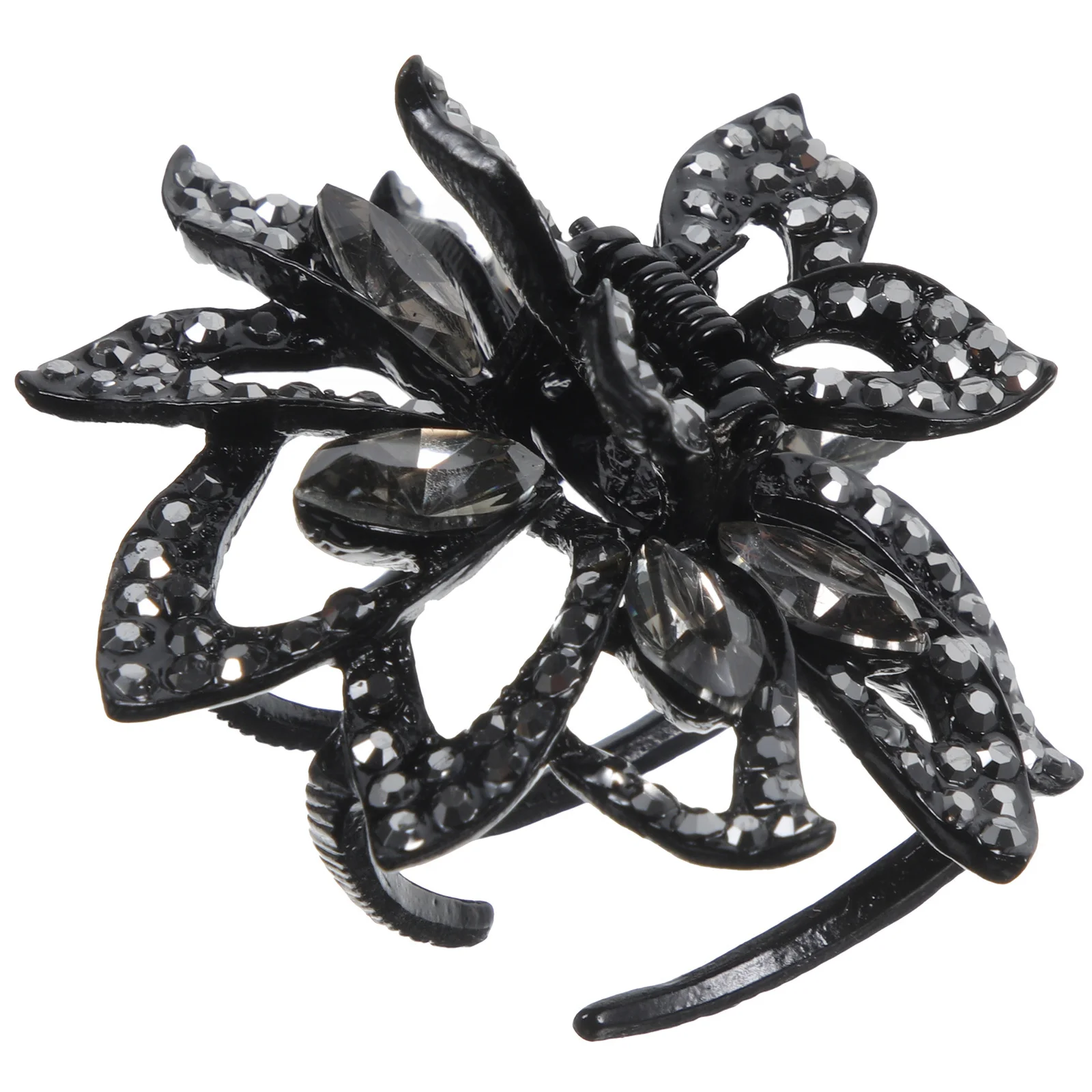 

Flower Shape Rhinestone Hair Claw Clip Small Jaw Clips For Women Thick Thin Hair Wedding Party Daily Use Decorative