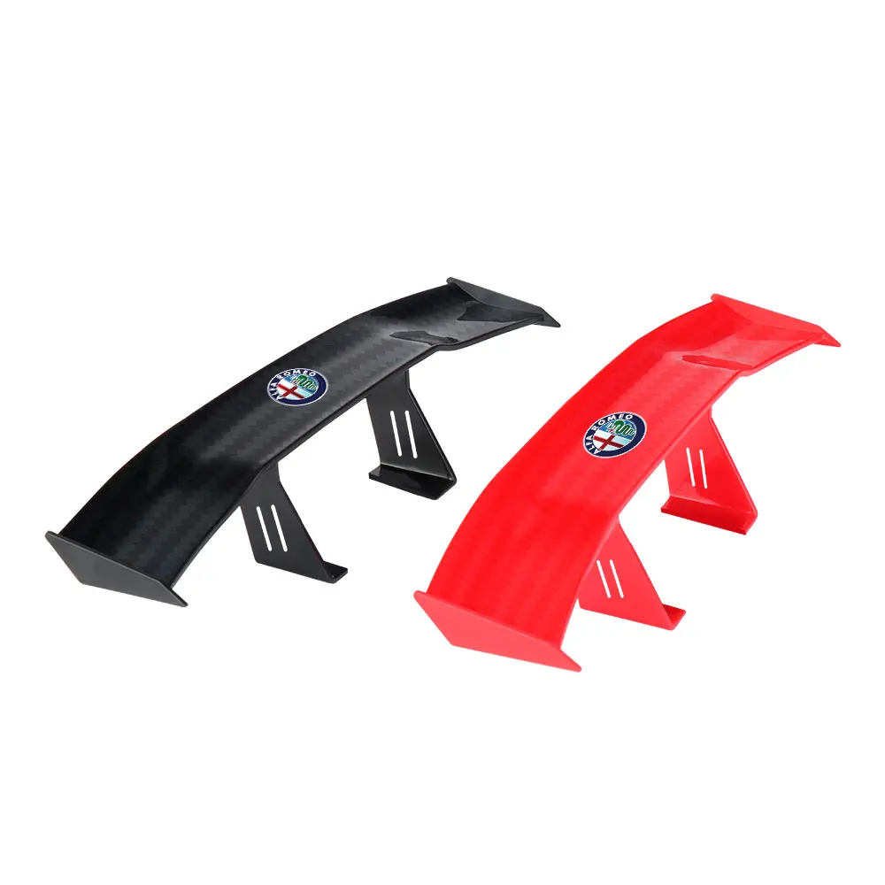 Black/Red Car Tiny Tail Wing Mini Rear Wing Spoiler Universal Car Tool For Alfa Romeo Giulia Stelvio MiTo Tonale ALFA 4C Disco