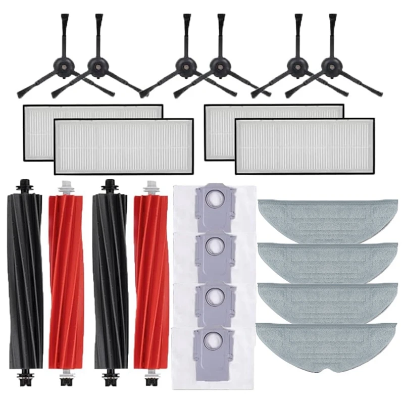 

Насадка на швабру с основной боковой щеткой, фильтры НЕРА, мешки для пыли, сменные детали из пластика для Roborock S8, S8 Pro Ultra, S8 + запасные части