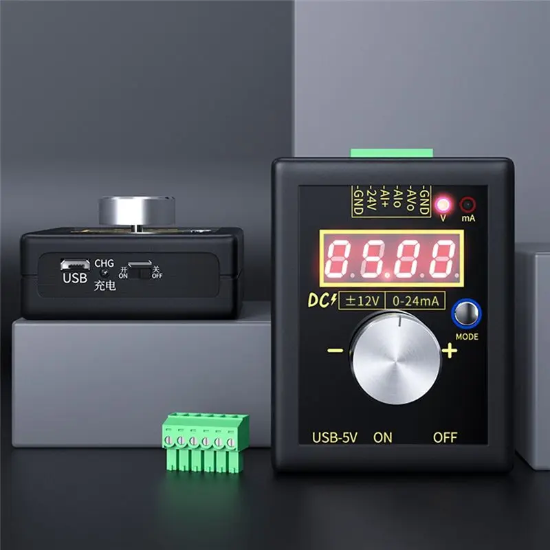 BAAJ-Practical Current Generator With 3 Power Supply Methods Rechargeable Analog 0-12V 0-24Ma SG-002 Calibrator