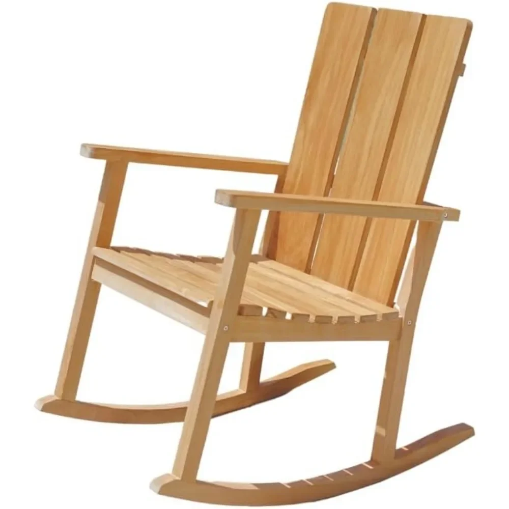 Premium Grade-A Teak Outdoor Patio Rocking Chair - Natural Elegance for Your Deck