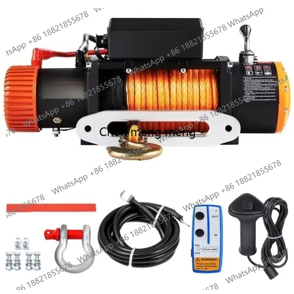 

Мощная электрическая лебедка 12000-13500 фунтов, портативная, для бездорожья, для самоспасения, для модифицированных внедорожников/грузовиков