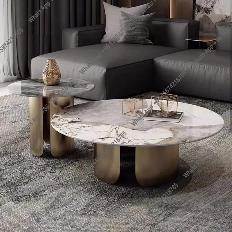 D Interior Fashion Coffee Table Living Room Save Space Round Large Writing Side Table Service Couchtisch Lounge Suite Furniture
