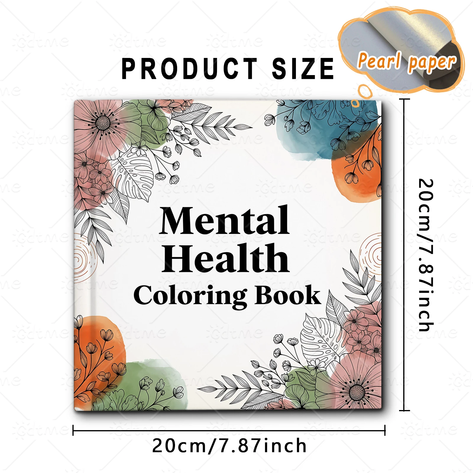 Mental Heath Coloring Book Adult Relieve Stress Bold-easy DIY Art Self-Painting Drawing Books